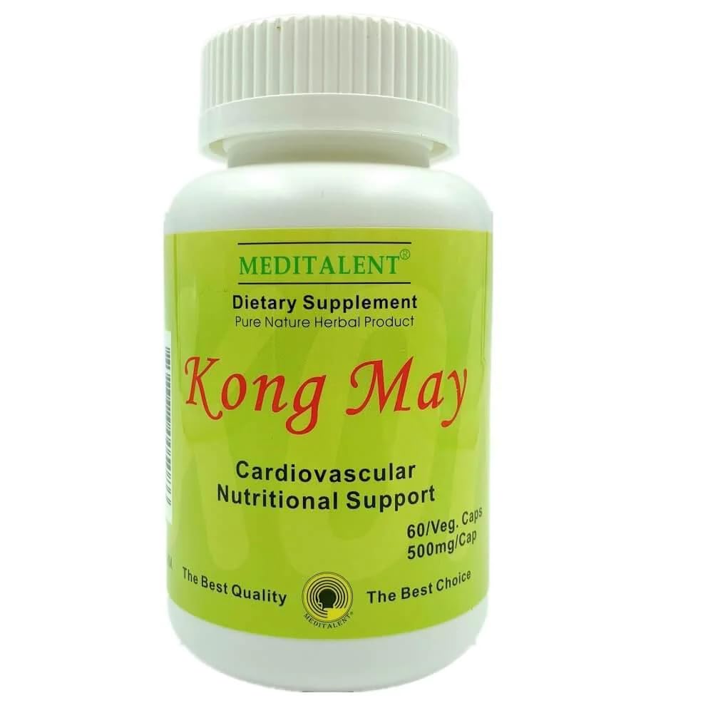 Meditalent Kong May, bouteille 60 capsules, pratique pour votre routine quotidienne.