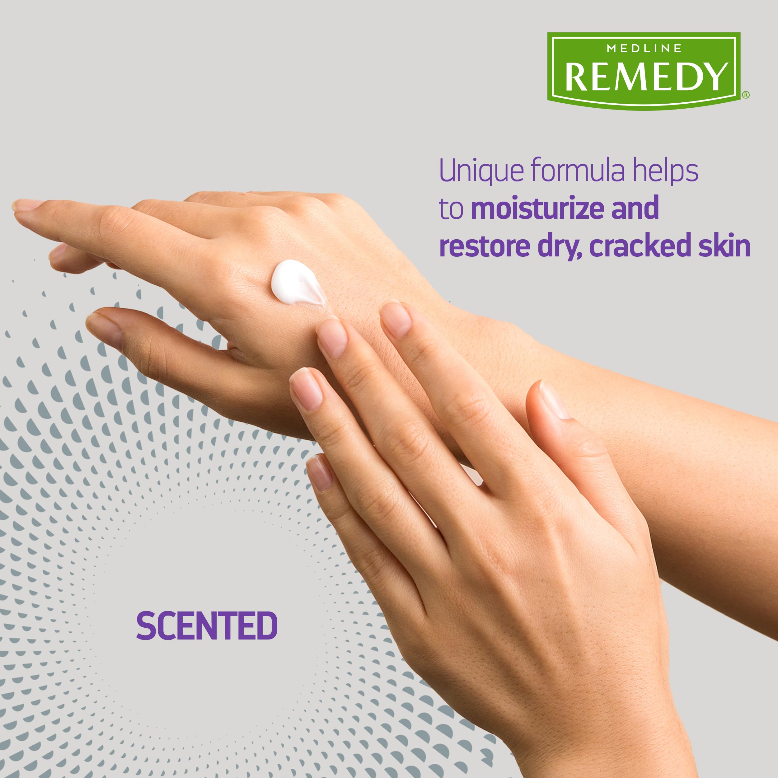 Medline Remedy crème absorption rapide, pénètre sans résidu gras.