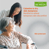 Medline Remedy Pâte texture semi-respirante: application facile sur peau humide.