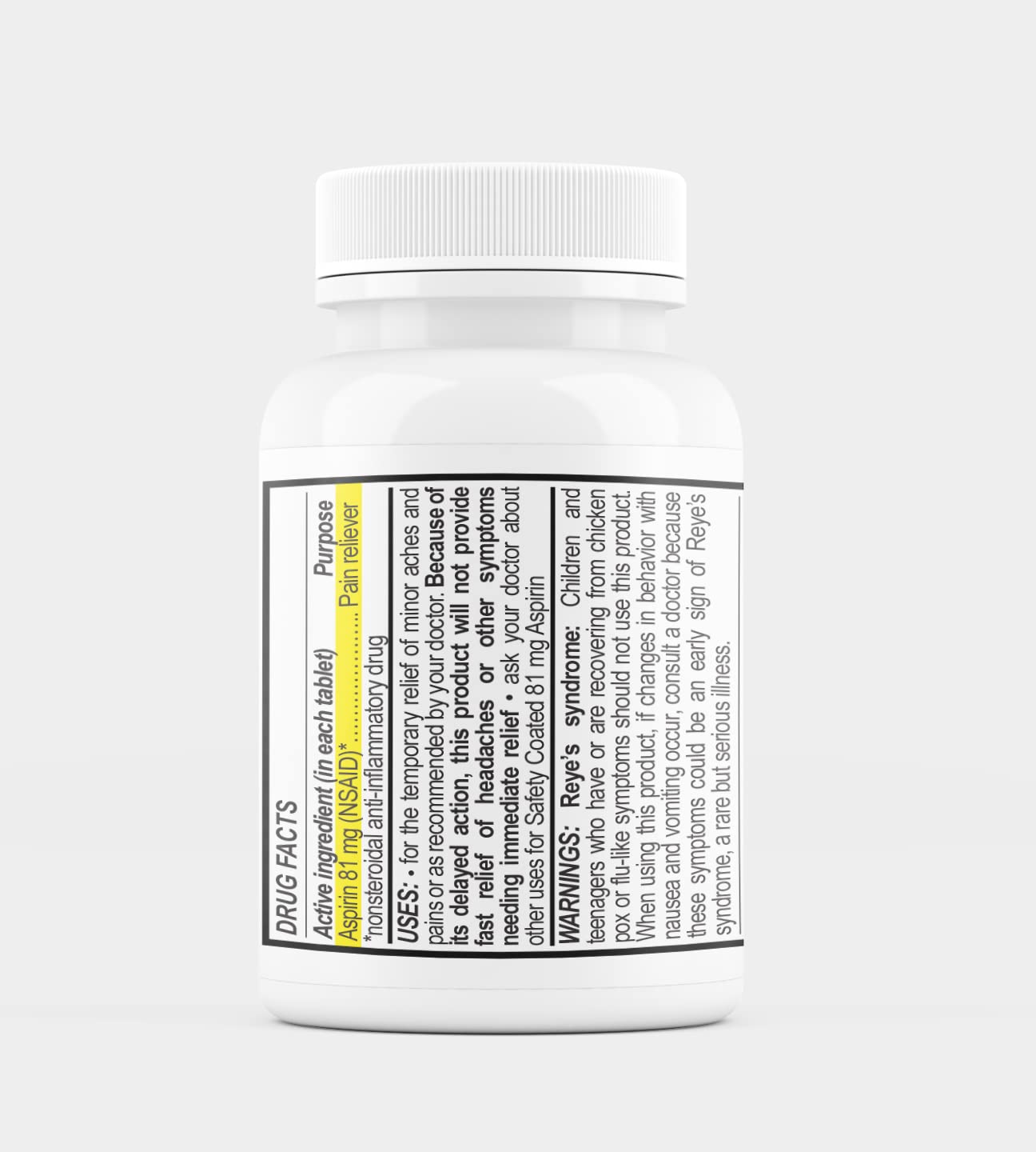 MedPlus aspirine 81 mg – comprimé enrobé entérique protège l'estomac.