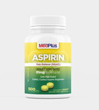 MedPlus aspirine 81 mg – comprimés pour douleurs légères et fièvre.