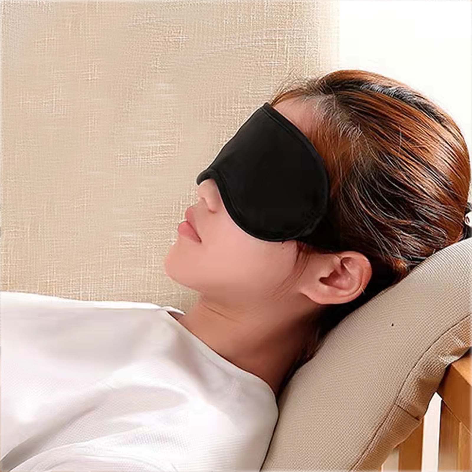 Medsuo masque yeux noir léger et respirant idéal en voyage pour le confort.