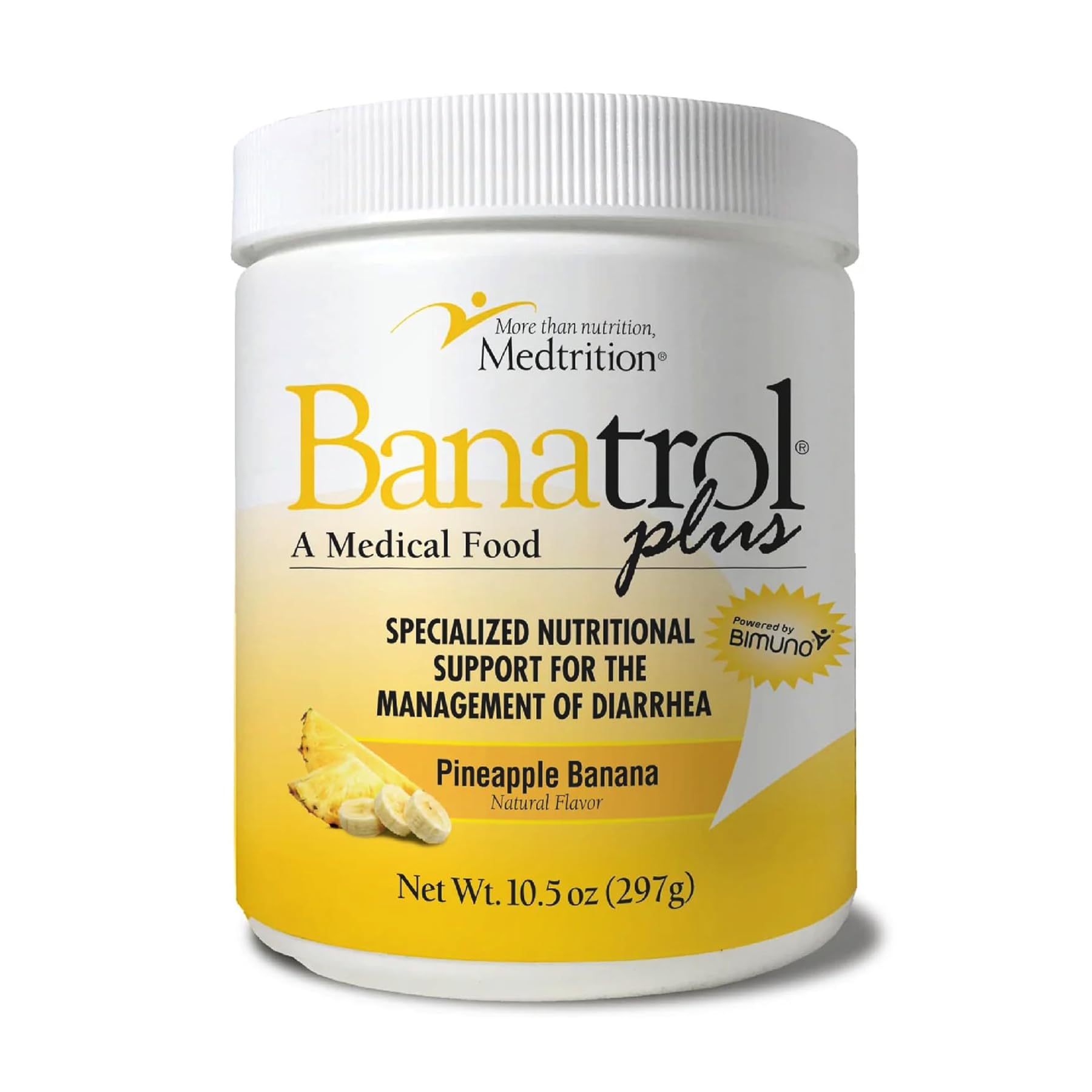 Medtrition Banatrol bouteille ananas, potentiel soutien contre diarrhée sans constipation
