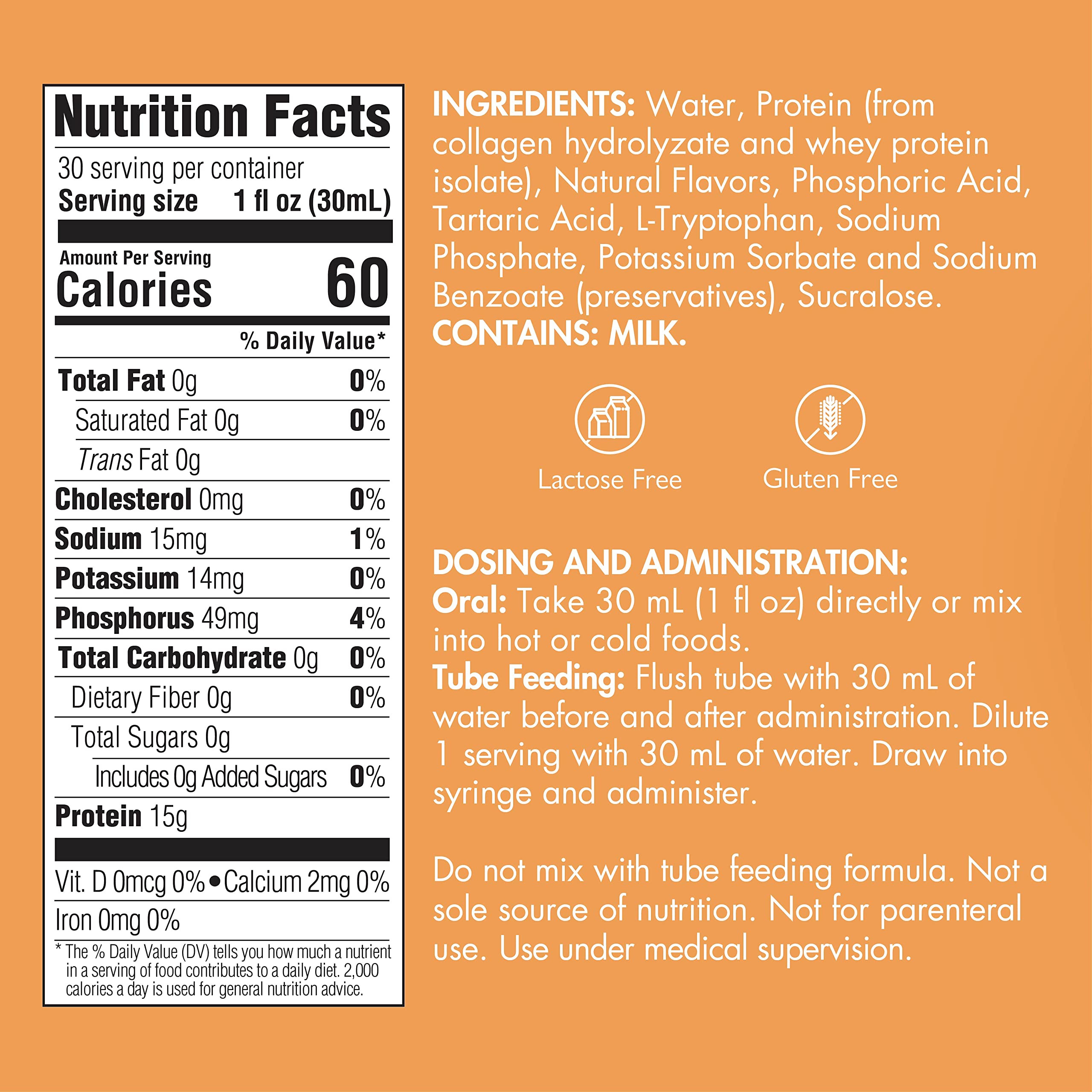 Collagene liquide Medtrition, format 30 ml idéal pour shakes