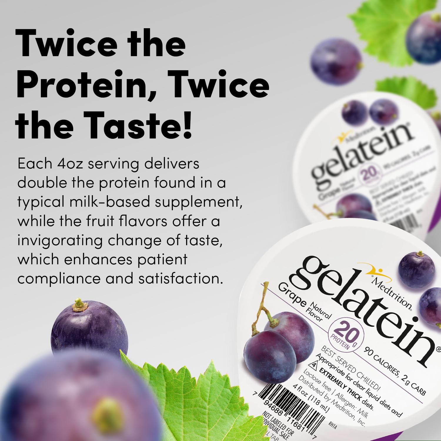 Gelatein Medtrition adapté pour les régimes bariatriques, riche en protéines.