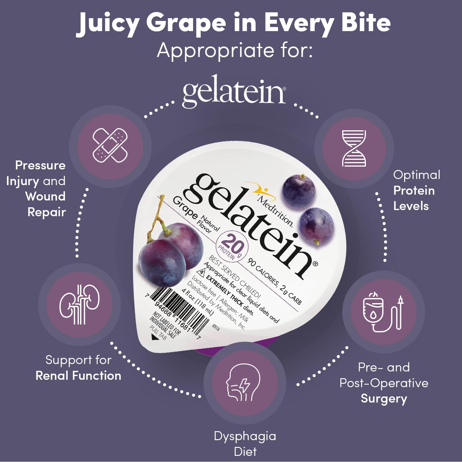 Gelatein Medtrition, aliment diététique polyvalent apportant protéines dans les liquides.