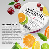 Gelatein Medtrition Fruit Punch cuillère montrant sa concentration protéique élevée.