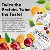 Étiquette nutritionnelle Gelatein Medtrition Fruit Punch pour référence rapide.