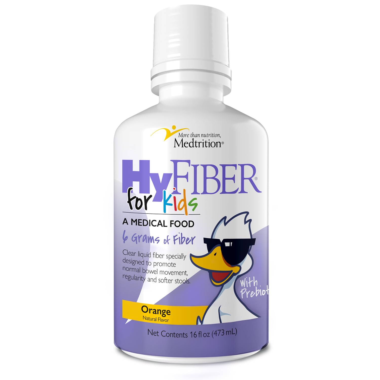 Medtrition HyFiber pour enfants – bouteille pratique soutenant la régularité intestinale.