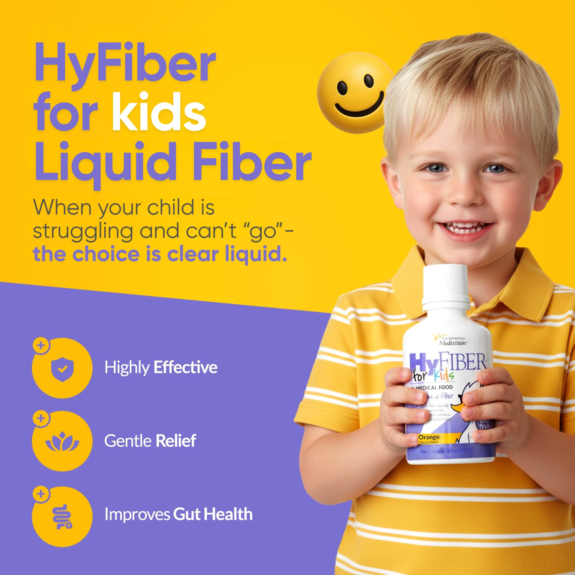 Medtrition HyFiber – dose quotidienne facile à ajouter au repas ou à la boisson.