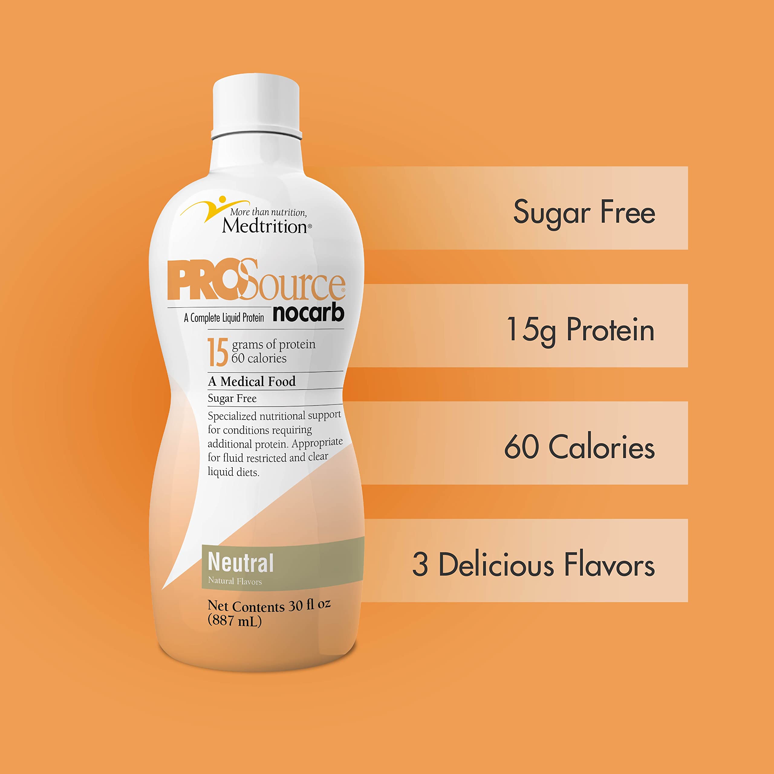 Pack Medtrition neutre NoCarb, quatre bouteilles pour routine quotidienne