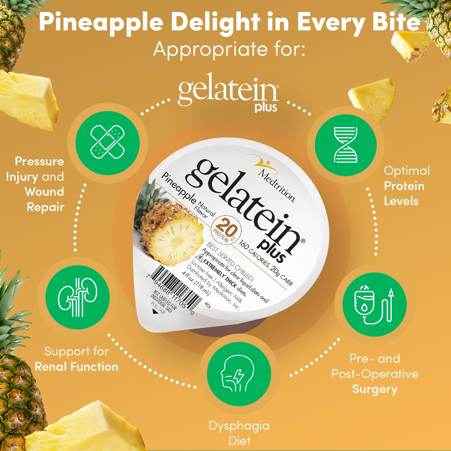 Texture crémeuse de Gelatein Plus, parfaite pour une collation rapide.