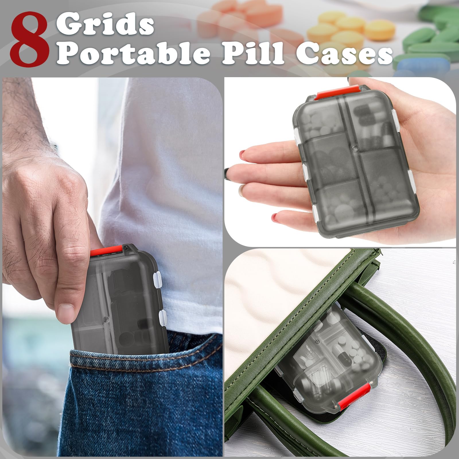 Meekoo accessoire pilules 10 places, pratique pour garder l'essentiel à portée.