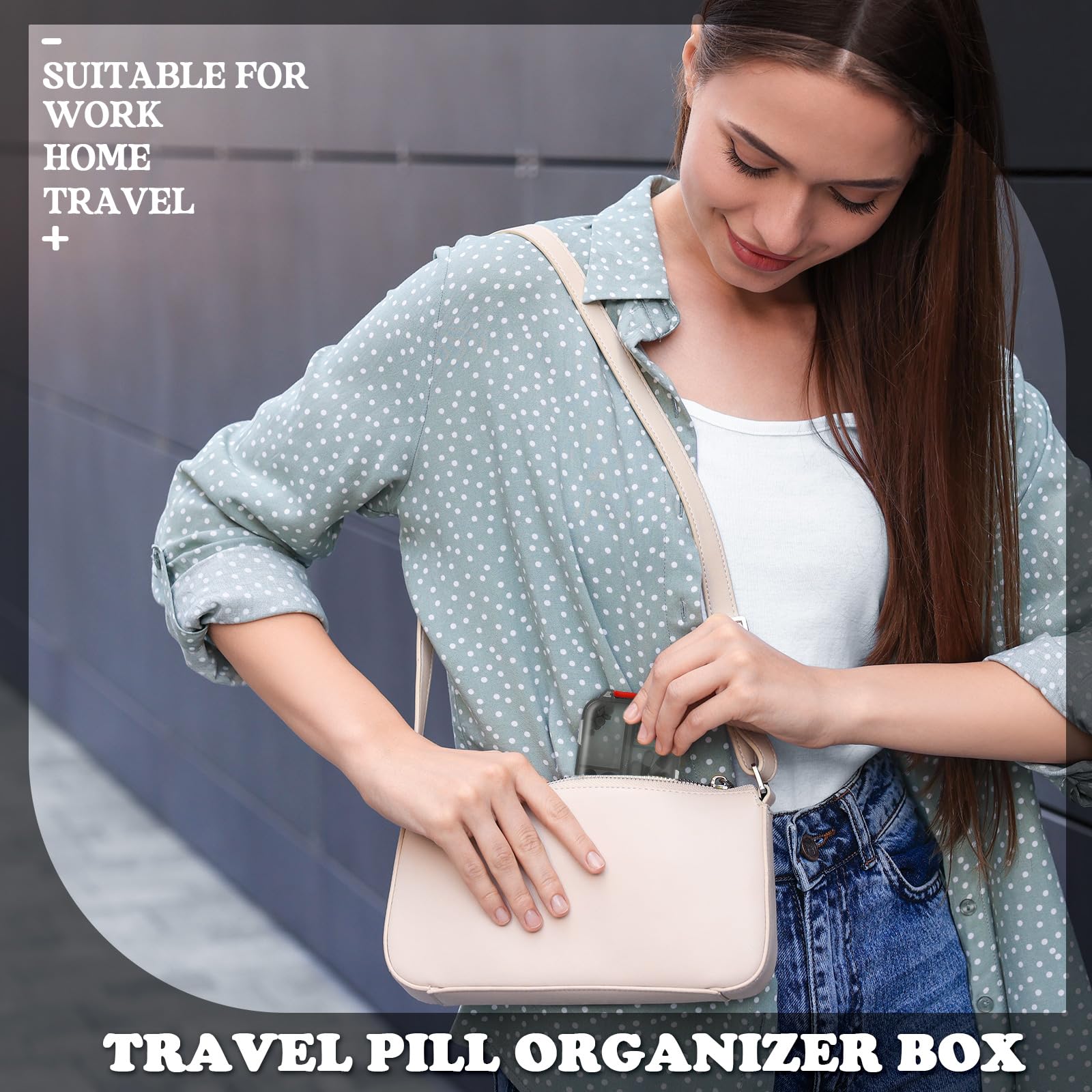 Meekoo solution rangement médicaments voyage, 10 compartiments pour vitamines et compléments.