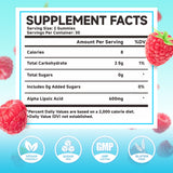 MEENCCD Alpha Lipoic Acid Gummies - etiquette claire pour vérifier les ingrédients.