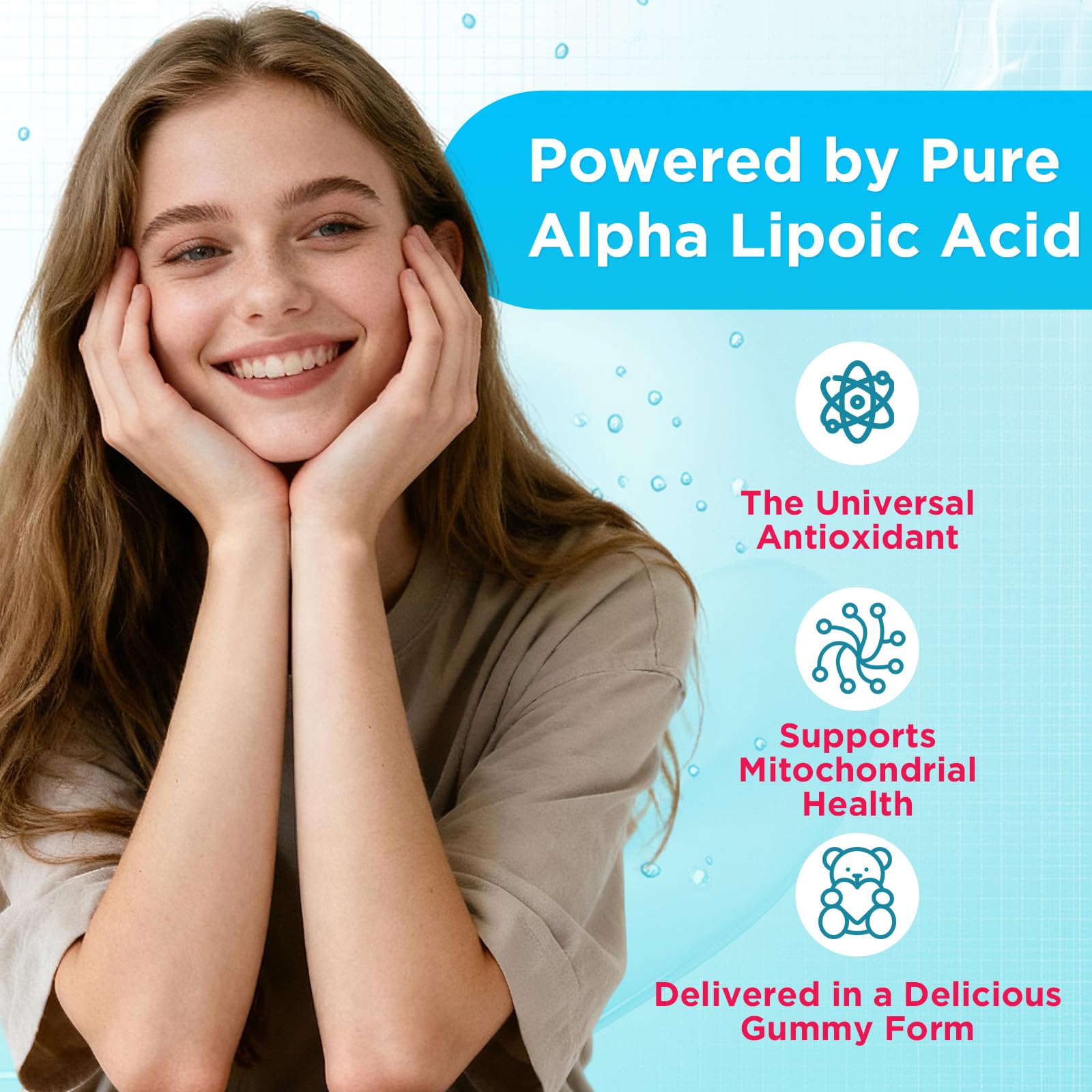 MEENCCD Alpha Lipoic Acid Gummies - texture molle et agréable en bouche.