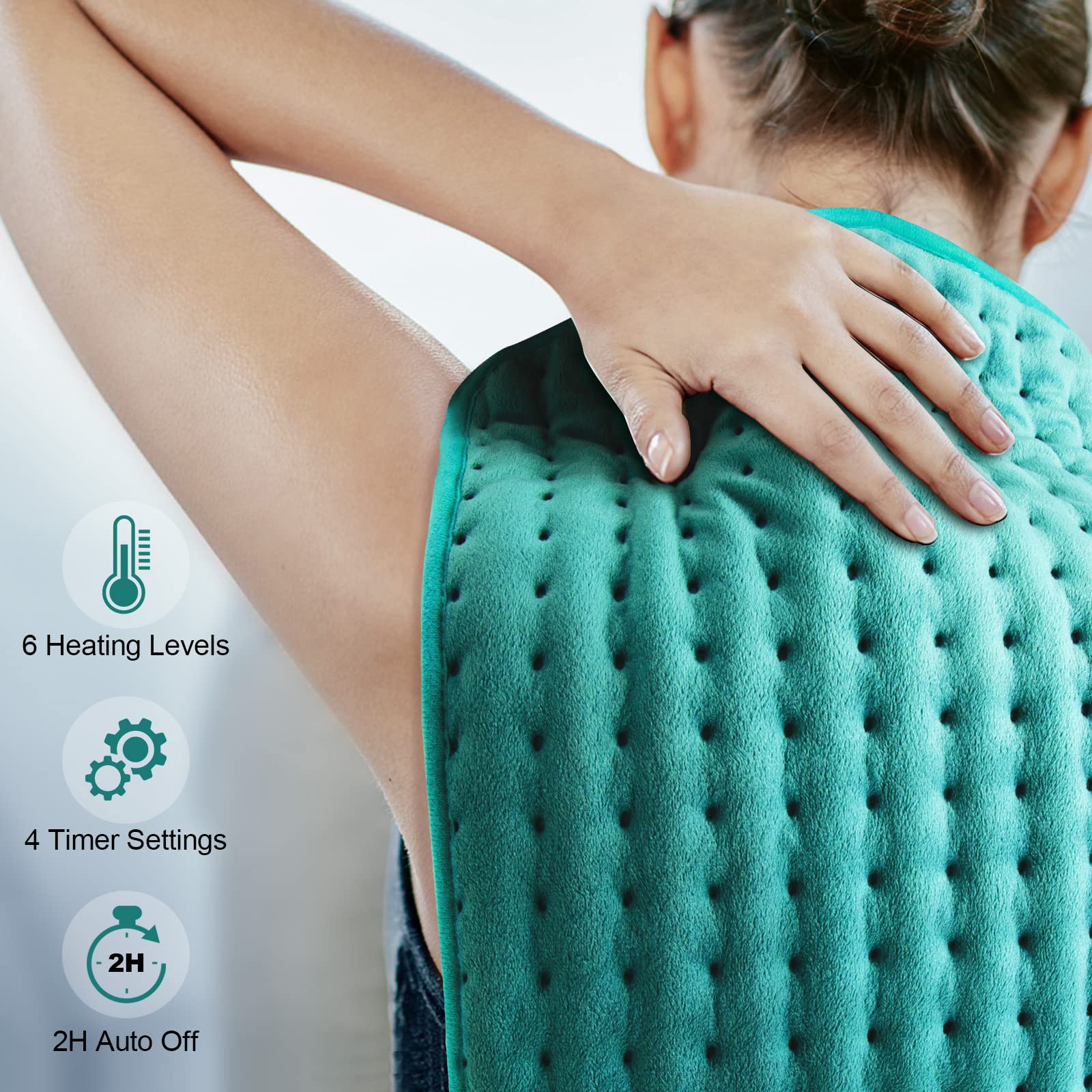 Le MEETMET coussin chauffant épaule et cou détend les muscles.