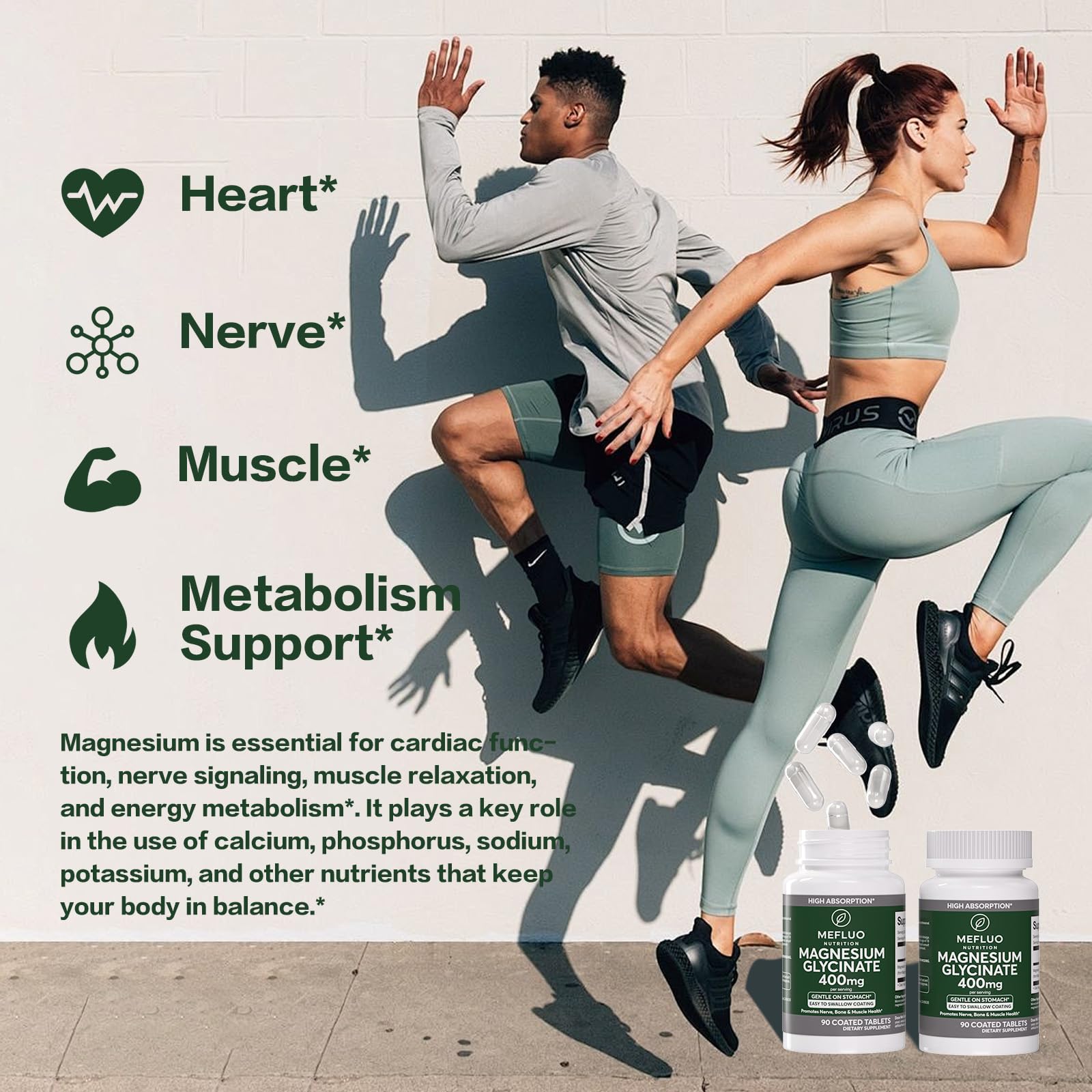 Meflu magnésium glycinate sommeil apaisé, nuit plus calme.