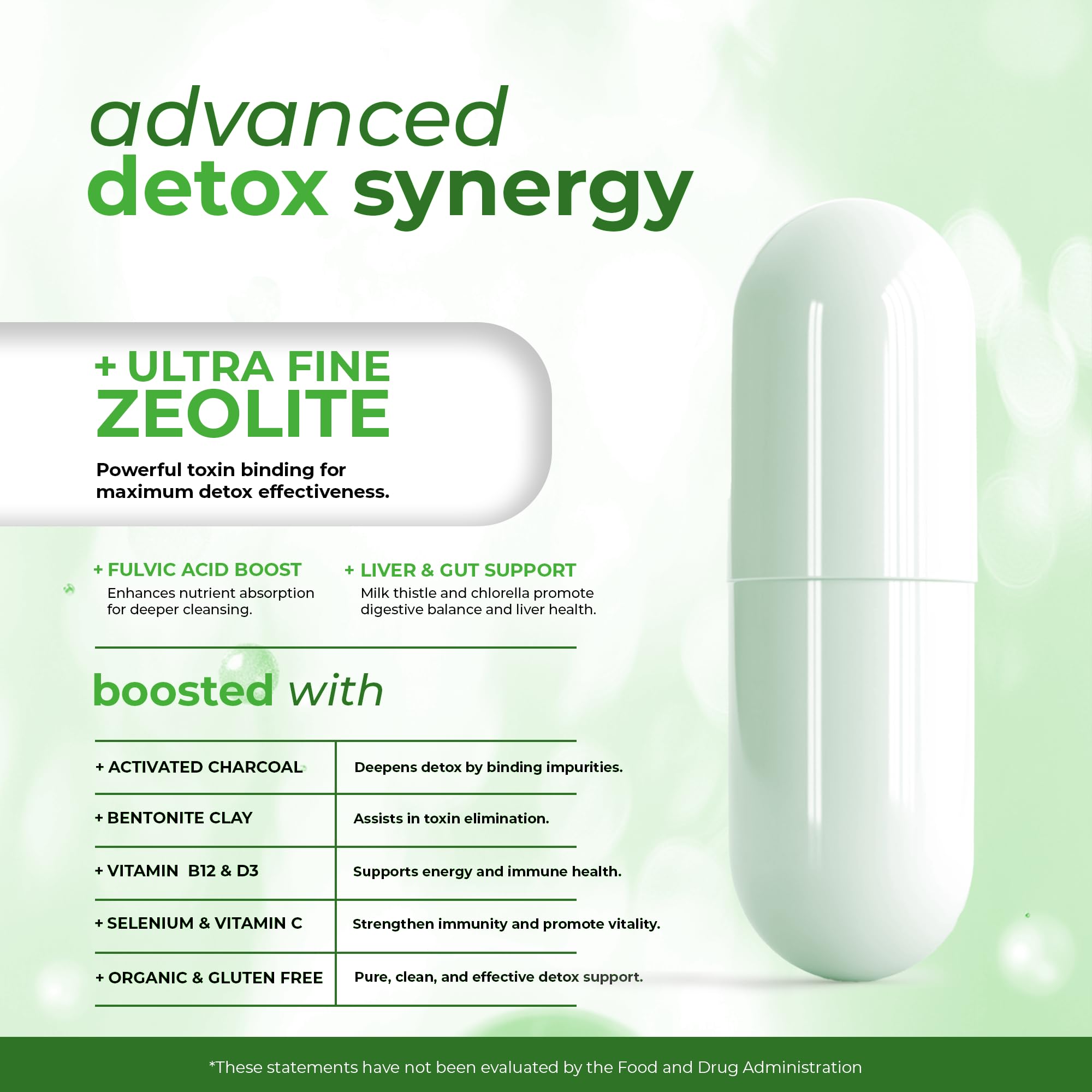 MEGA HEALTH acide fulvique absorption détox : absorption accrue de nutriments.