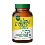 MegaFood Adrenal Strength flacon ouvert, soutien du stress possible.