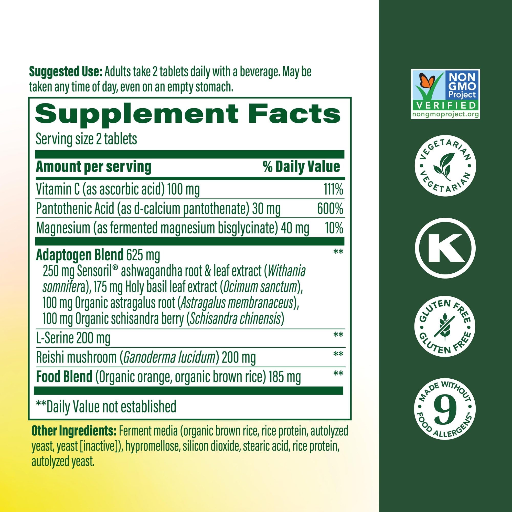 MegaFood Adrenal Strength: comprimés visibles, faciles à intégrer à votre routine.