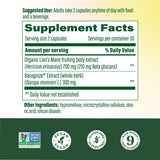 MegaFood concentration et mémoire via crinière de lion, capsules faciles à prendre.