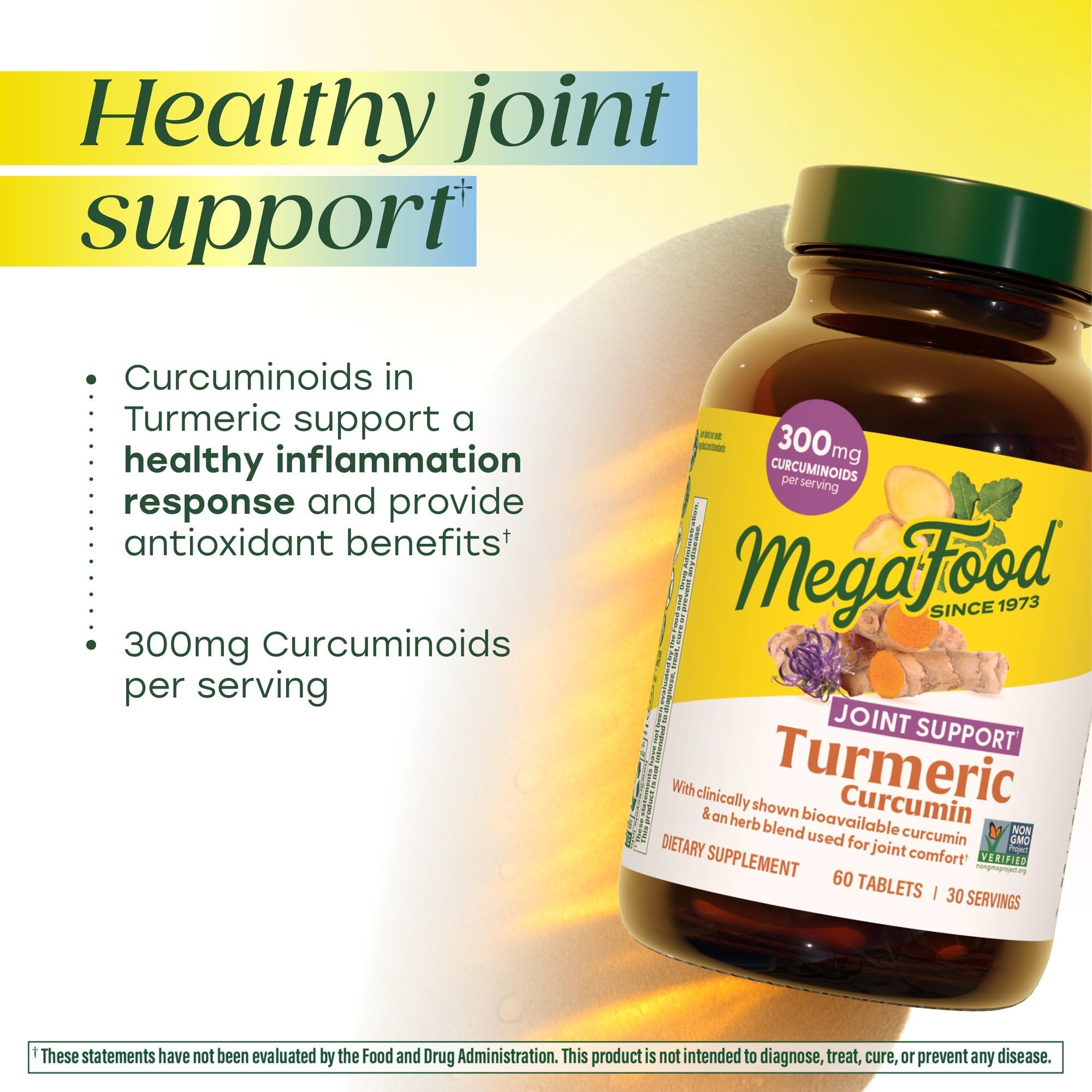 MegaFood Curcuma – Poivre noir: absorption améliorée avec BioPerine.