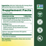 MegaFood Curcumine — étiquette claire affichant les ingrédients.