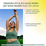 MegaFood D3 K2 pêche – ingrédients clés et dosage clairement affichés.