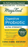Flacon MegaFood Digestive Probiotic, soutien digestif quotidien et régularité potentielle