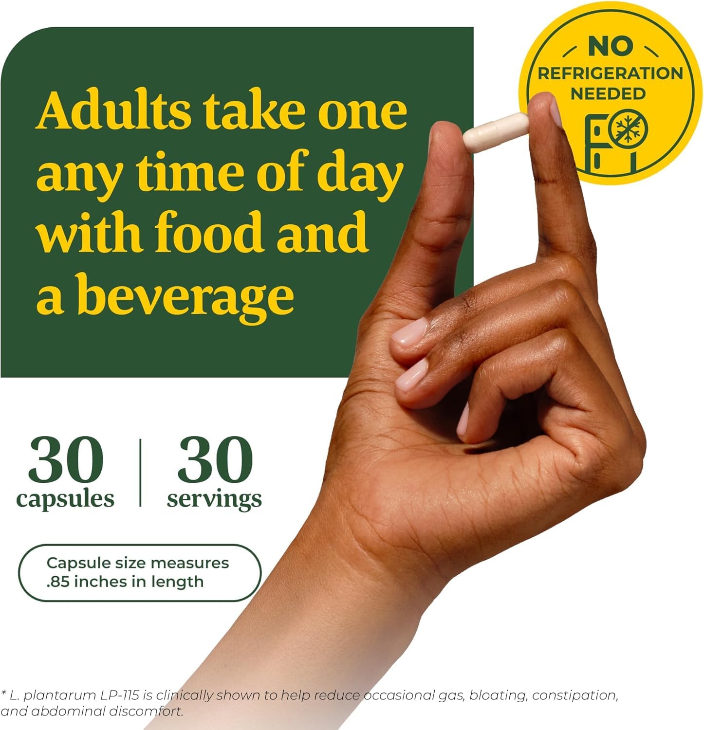 Étiquette MegaFood Digestive Probiotic, détails sur les souches et le dosage