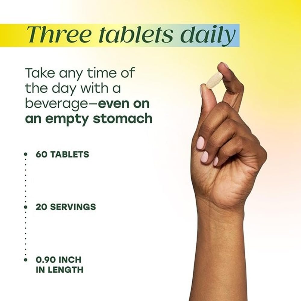 Emballage MegaFood cal-mag: 60 comprimés, pour environ 20 portions.