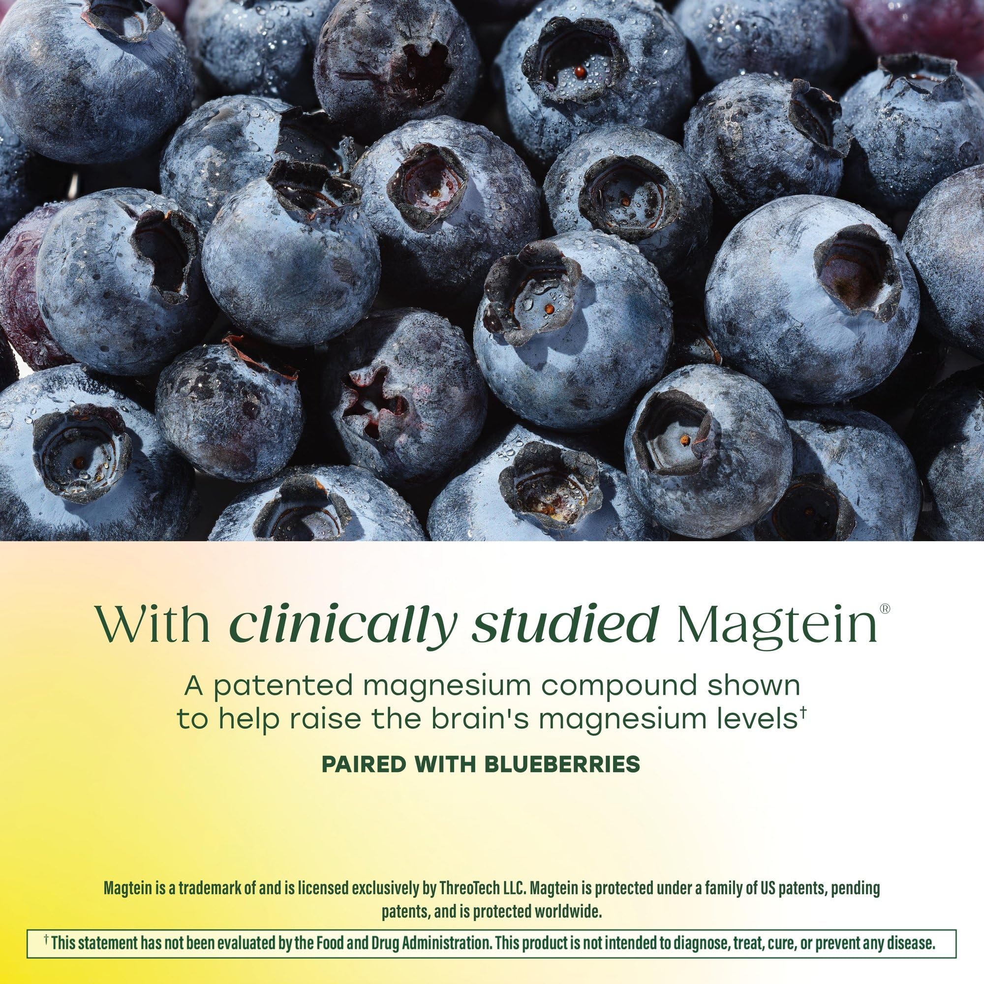 Étiquette MegaFood Magtein qui met en avant l’ingrédient Magtein et les bénéfices potentiels