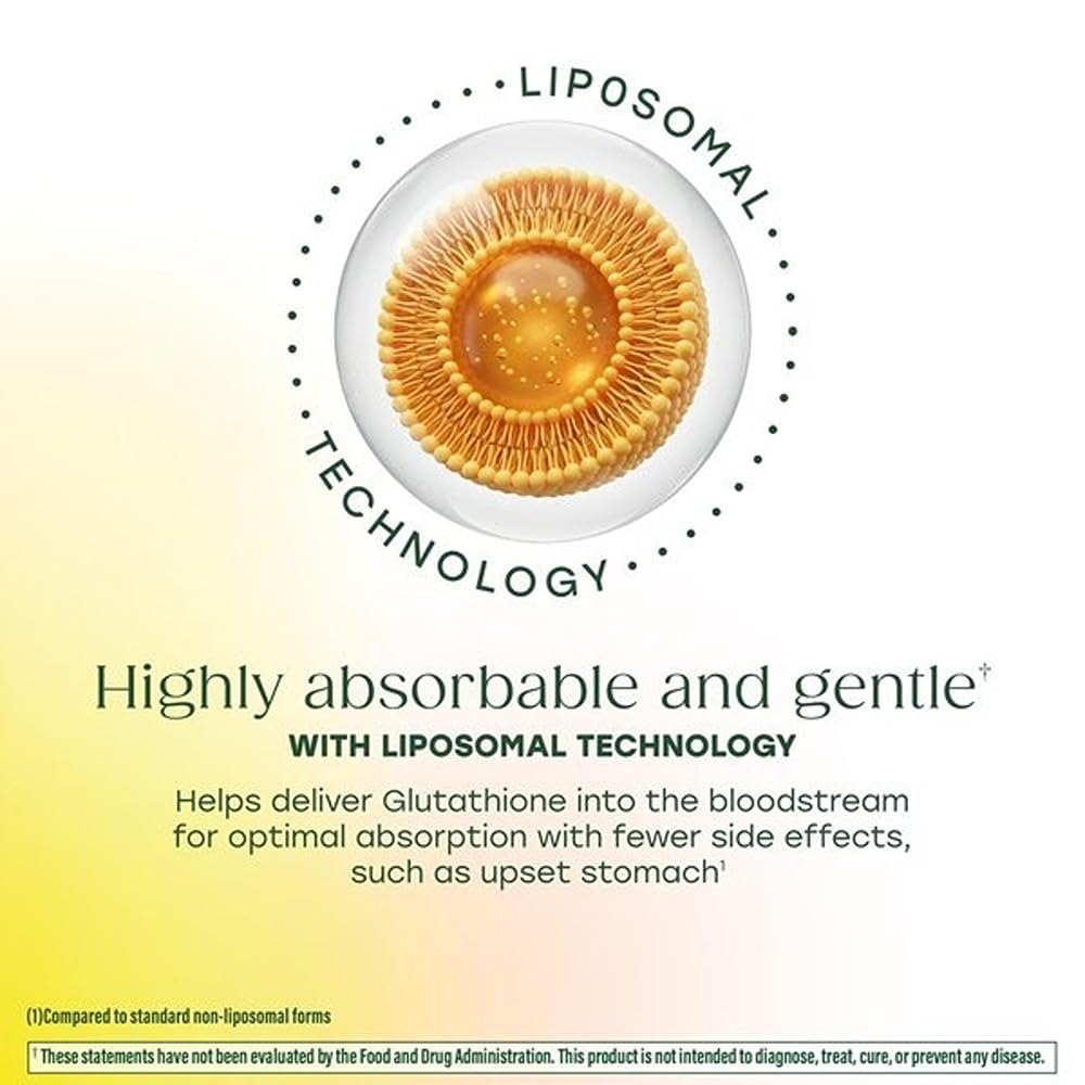 MegaFood Glutathion Liposomal, main tenant des capsules, démontrant la simplicité d’utilisation.