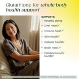 MegaFood Glutathion Liposomal, verre d’eau prêt à être consommé.