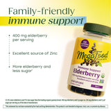 MegaFood gommes elderberry-pectine – texture gélifiée naturelle à base de pectine.