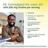 MegaFood Homme 40+ : ingrédients réels issus d'aliments pour une nutrition naturelle.