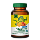 MegaFood Homme 40+ : bouteille montrant la formule avancée pour énergie et immunité.