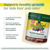 MegaFood Kids Multivitamin Gummies, ingrédients et vitamines, base nutritionnelle pour enfants.
