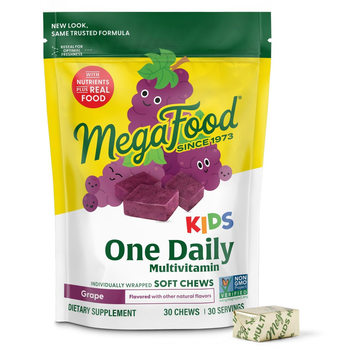 MegaFood Kids One Daily en bouteille, soutien quotidien à la croissance des enfants.