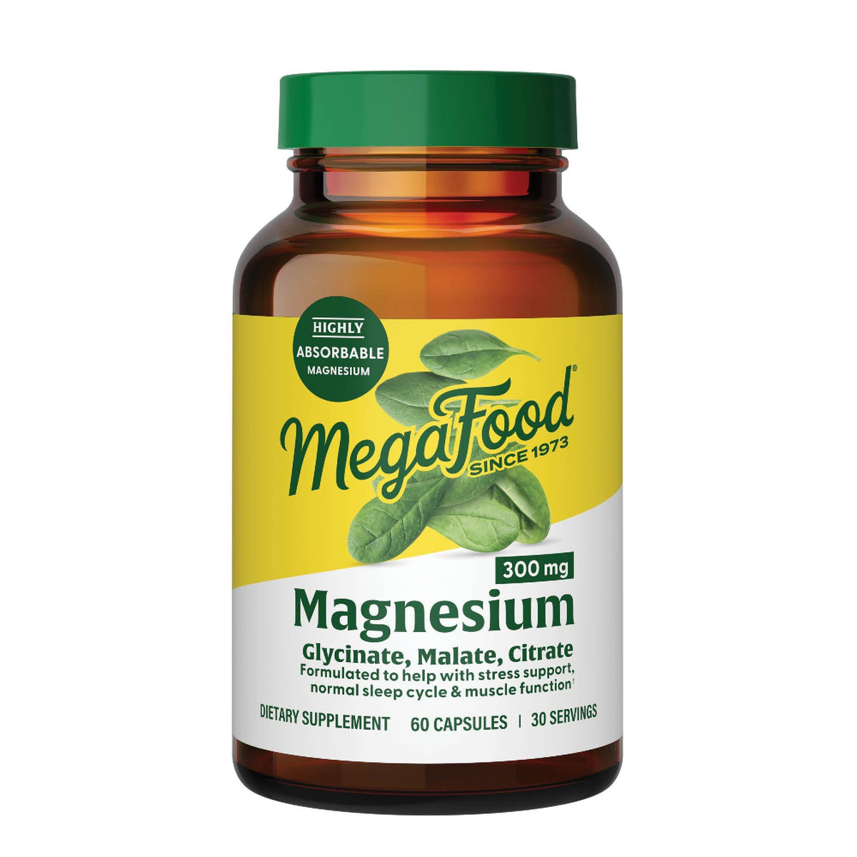 MegaFood Magnesium Glycinate – capsules pour absorption élevée et soutien du cœur
