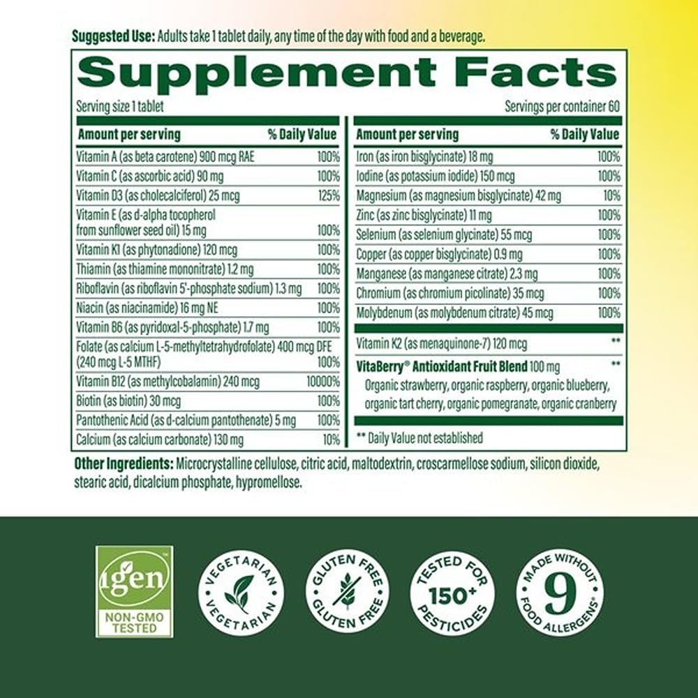 MegaFood magnésium glycinate: cœur sain et métabolisme équilibré.