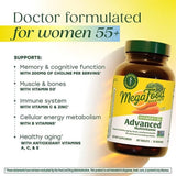 MegaFood Multi Femmes 55+ - etiquette: emballage clair et informatif