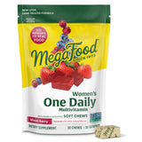 MegaFood Multivitamine Femme, boîte 30 gommes, soutien énergie quotidienne.