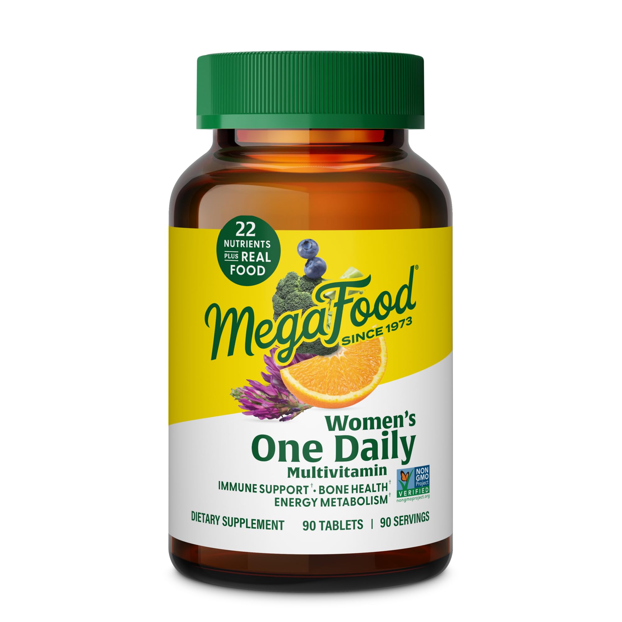MegaFood multivitamine femme – flacon visible, soutien énergie et bien-être quotidien.