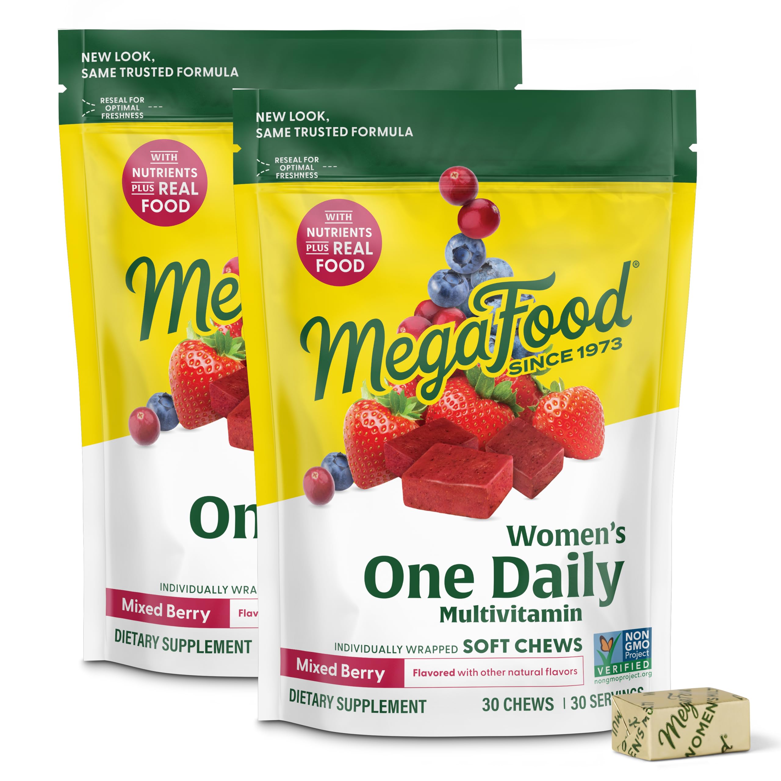 MegaFood Multivitamines Femmes gommes fruits quotidiennes pour l'énergie et le soutien immunitaire