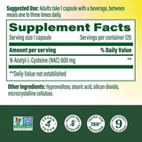 MegaFood NAC – capsules de 600 mg prêtes à l ingestion