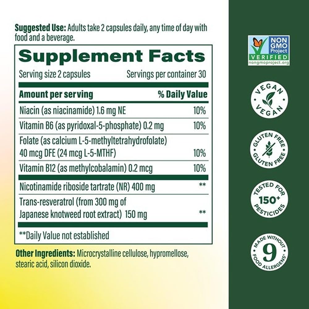 MegaFood NAD+ capsules rondes faciles à avaler pour la routine quotidienne