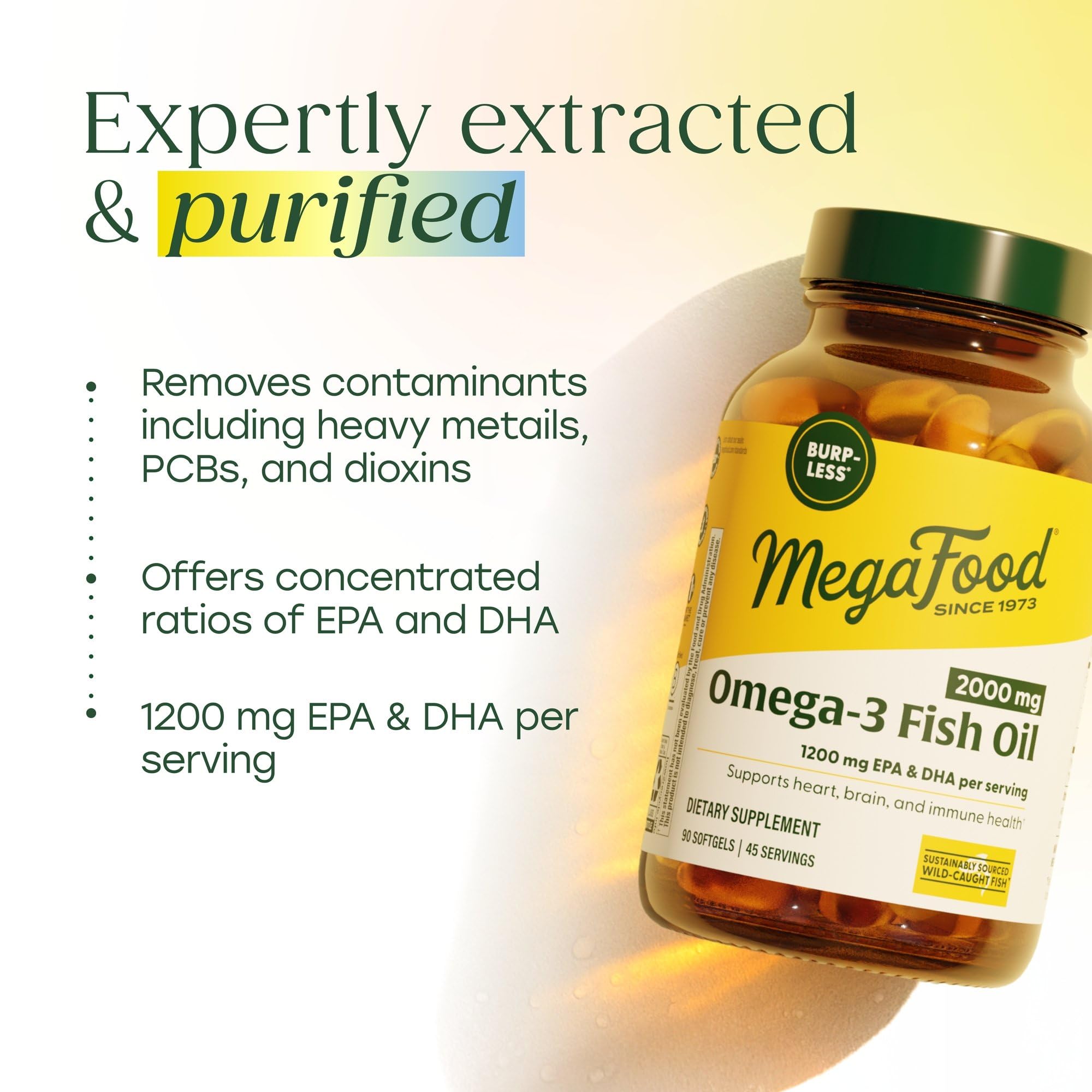 MegaFood Omega-3 infusé au citron: arôme frais et réduction de l'arrière-goût