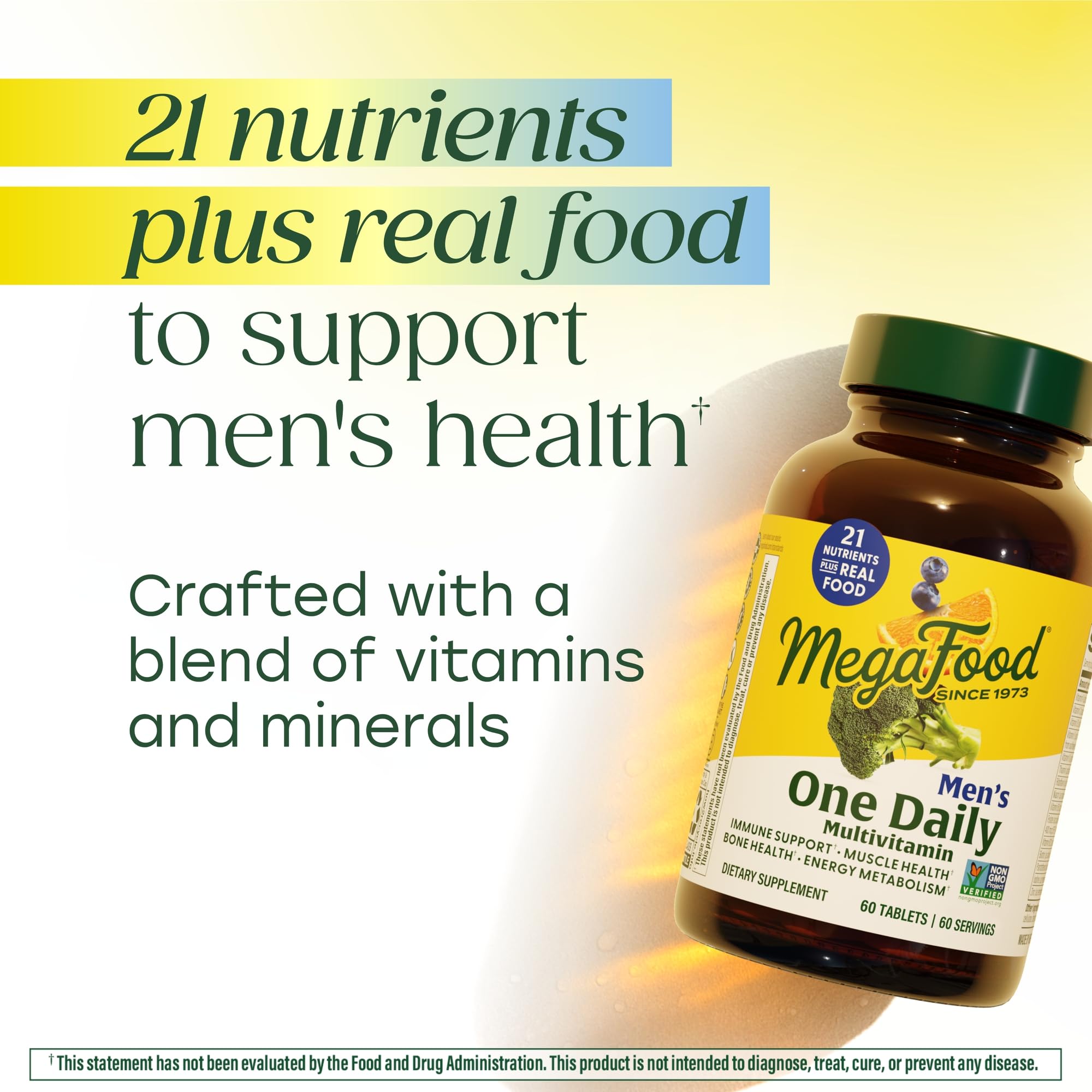 MegaFood One Daily Men ingrédients réels – 238 mg d’aliments réels par portion